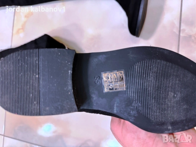 Подарявам - дамски велурени ботуши чизми с кабзи номер - 35 стелка - 23см. ток - 2см., снимка 7 - Дамски ботуши - 53806457