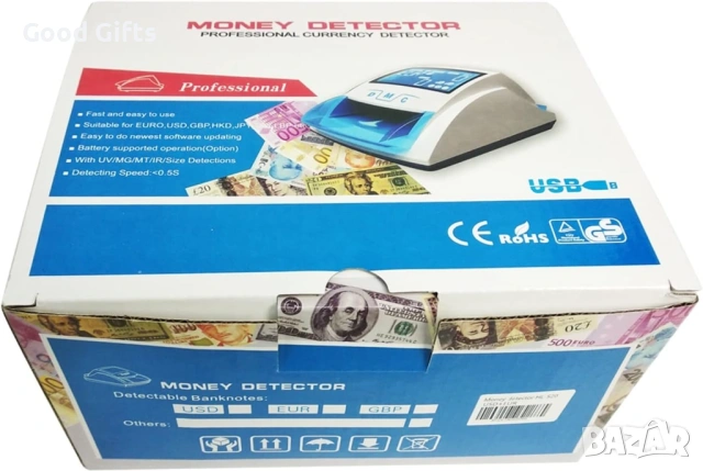 Преносим Детектор за ЕВРО Банкноти 520B, снимка 7 - Друга електроника - 53641237