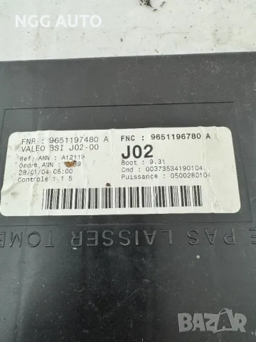 BSI модул за Peugeot 307 (2000 - 2012), 9651197480 A / Valeo BSI J02-00, 9651196780 A, снимка 3 - Части - 50424520