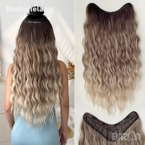 Екстеншън с клипс / Удължение за Коса /треса / треса с клипси , снимка 3 - Аксесоари за коса - 53034501
