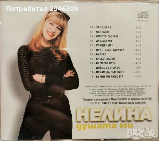 Нелина - Душата ми(1998), снимка 3 - CD дискове - 45386754