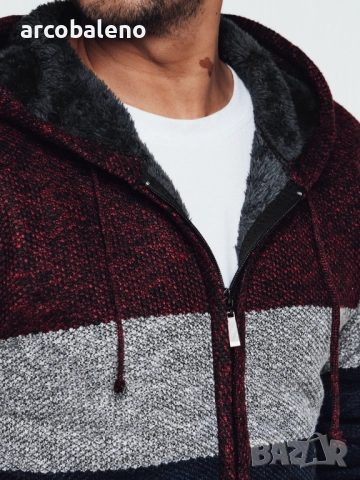 Мъжки изолиран пуловер с качулка, 2цвята , снимка 4 - Пуловери - 52476983