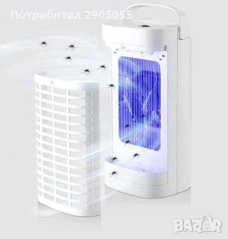 Електрическа лампа с мощен вентилатор против комари, снимка 2 - Соларни лампи - 46265283