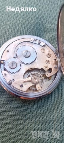 Рядък тънък швейцарски джобен часовник, снимка 6 - Антикварни и старинни предмети - 45141194