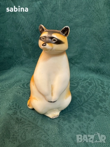 Статуетка „Енот“. ЛФЗ „Ломоносов, снимка 3 - Статуетки - 52999115