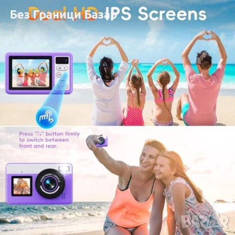 Нова Подводна камера за деца и начинаещи 32GB, 18X зуум, 2.8" екран, снимка 4 - Камери - 50940555