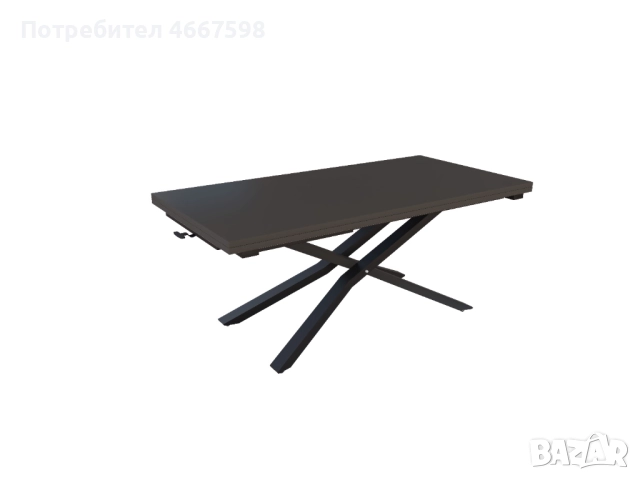 Разтегателна маса Соренто – МДФ плот, метална основа, 120/120 см, снимка 5 - Маси - 52640342