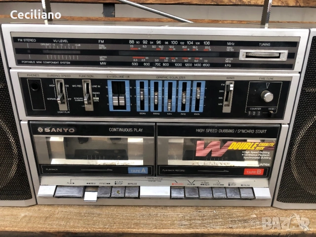 Радиокасетофон SANYO C35 -за части или ремонт!, снимка 3 - Радиокасетофони, транзистори - 53597235