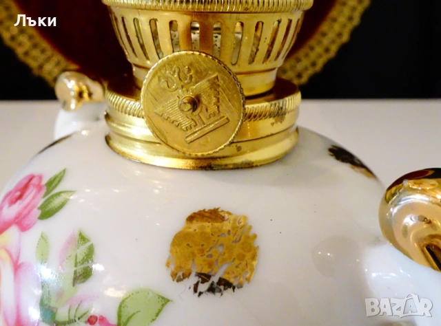 Порцеланова газена лампа Onno Behrends Tee., снимка 3 - Антикварни и старинни предмети - 54082193