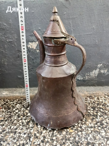 Стар меден ибрик, снимка 3 - Антикварни и старинни предмети - 53922031