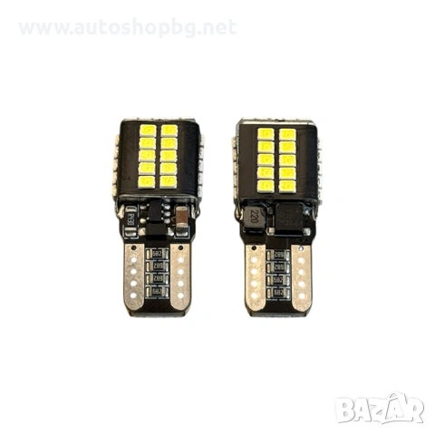 Диодни крушки T10 с 40 SMD диода – 6000K бяла светлина