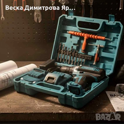 Комплект бормашина с двойна батерия и безчетков мотор за точност и мощност във всеки детайл, снимка 3 - Куфари с инструменти - 52659350