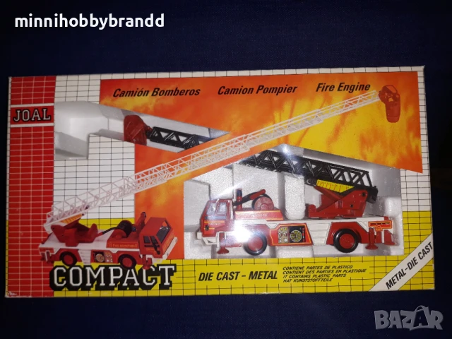 Пожарна  Fire  Engine Camion Pompier Пожарна Стълба Пожарен Кран Joal Compact Made In Spain 1.50 