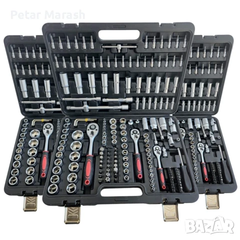 Комплект инструменти KraftWorld гедоре 172 части – хром-ванадиева стомана