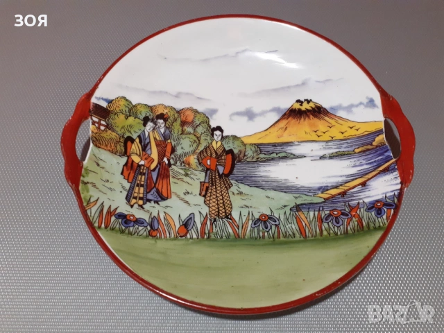 Сервиз за торта и сладкиши.От 60-те г.Чехия., снимка 2 - Антикварни и старинни предмети - 53540722