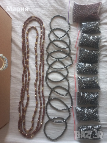 Мъниста хематит, фиби, брошки, гривни, снимка 6 - Гривни - 52845878