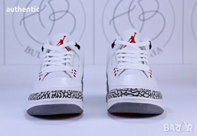 Nike Air Jordan Retro 3 White Cement, University Blue Мъжки Дамски Маратонки, снимка 3 - Маратонки - 47413966