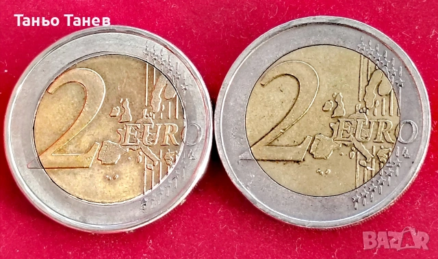 2Евро Гърция 2002г-Първа серия Гръцко евро сечено във Финландия със буквата (S) 