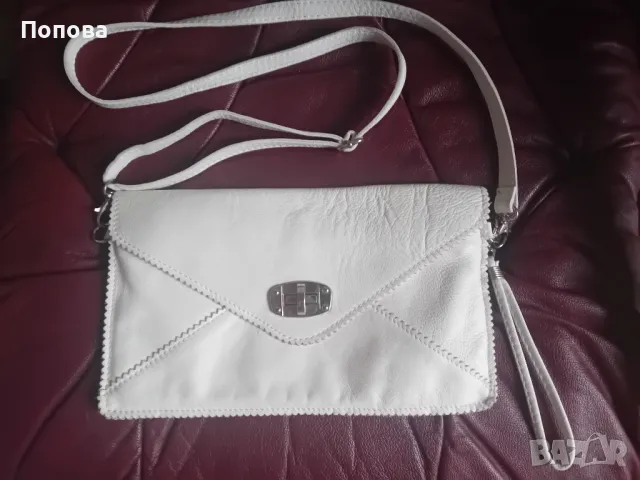 Италианска чантичка/клъч естествена кожа, снимка 8 - Чанти - 49332152