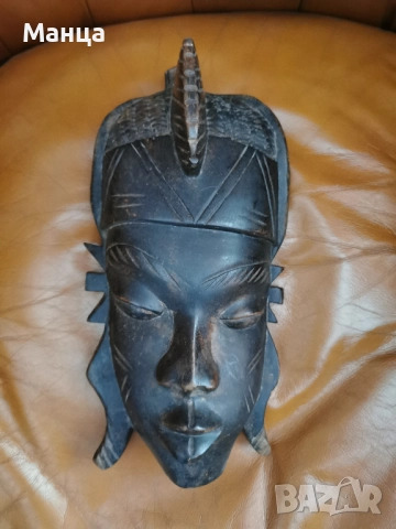 Африканска маска Бауле, снимка 5 - Антикварни и старинни предмети - 52175393