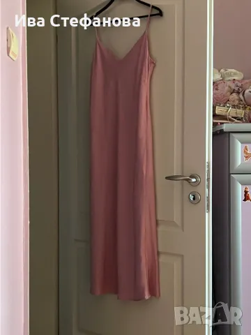 Нова нежна парти коктейлна розова сатен сатенена елегантна рокля Mohito , снимка 13 - Рокли - 50243463