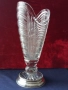 Авторски Кристални вази и кана със сребърен обков,среро 900/чаша,кана/, снимка 9