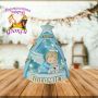 Ръчно изработена персонализирана керамична детска нощна лампа палатка с име по избор, снимка 1 - Детски нощни лампи - 39452951