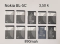 Оригинална батерия за Nokia BL-5C (bulk) , Li-Ion, 3,7V,1020 mAh,Оригинална батерия за Nokia BL-4C, снимка 3