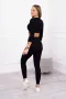 Дамски черен спортен комплект, снимка 2