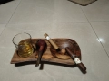 Пепелник за пури и лула с място за чаша, снимка 1