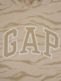 GAP Дамска качулка с бежов принт на животни и лого Arch Logo French Terry - размер L, снимка 5
