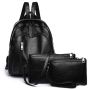 Дамска раница от висококачествена кожа с подарък малка чанта и портмоне, снимка 1 - Чанти - 45890850
