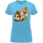 Нова дамска тениска с катериците Чип и Дейл в син цвят, Disney, снимка 1 - Тениски - 44971457