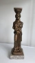 Vintage, метална статуетка на кариатида,  статуя на жена, снимка 1