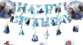Happy Birthday Елза Анна Замръзналото Кралство frozen висящ картонен Парти Гирлянд Банер декор, снимка 2