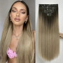 Екстеншън с клипс / Удължение за Коса /треса / треса с клипси , снимка 8