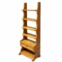 Дървена етажерка с рафтове и чекмедже., снимка 4