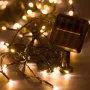 60 вътрешни-външни соларни LED лампи със сензор за програма и светлина 10,3 м - топло бяло S_1204162, снимка 1