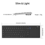 Безжична клавиатура, Bluetooth с тъчпад, съвместима с Windows, MacOS, iOS и Android, QWERTY - черна, снимка 10