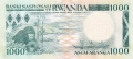 ❤️ ⭐ Руанда 1988 1000 франка UNC нова ⭐ ❤️, снимка 3