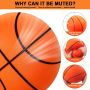 Тиха баскетболна топка Chicmine, топка от пяна с висока плътност, размер 7 (24 см), снимка 4