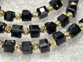 Гривни с фасетиран черен оникс и златисти топчета – ръчна изработка, снимка 10