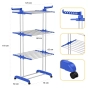 Модерна 3-етажна сгъваема сушилня с колела – повече дрехи, по-малко място!, снимка 2