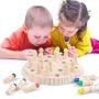 3540 Бебешки дървен шах за памет , снимка 1