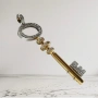 Златен ключ висулка медальон 14 к, снимка 4