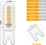 Auting G9 LED димируеми крушки, 4W 2700K топло бяла светлина 32 * 2835 SMD LED крушки, снимка 6