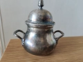 Немски сервиз чайник и захарница от посребрен метал, снимка 3