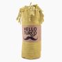 Плажна кърпа от органичен памук HELLO TURCO - жълта, снимка 1 - Хавлиени кърпи - 45419325