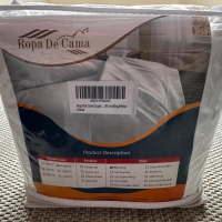 Ropa De Cama памучен чаршаф с джоб 30 см 180 X 200 см и 2 бр калъфка за възглавници 50х90 см, бяло, снимка 9 - Спално бельо - 45063092