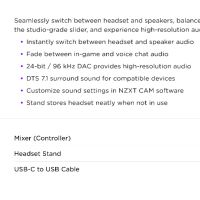 NZXT Relay SwitchMix PC Gaming Headset Stand & Audio Mixer аудио миксер поставка за слушалки НОВ, снимка 4 - Слушалки за компютър - 45146242